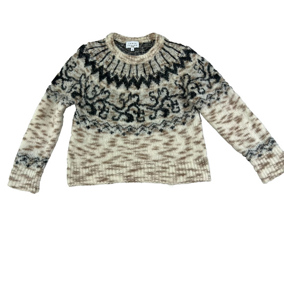 Tanya Taylor Sweater Women's Medium Duke Fair Isle Alpaca Merino Wool - Picture 1 of 7